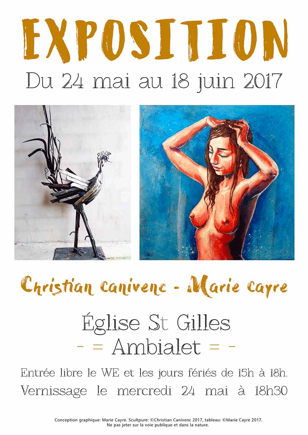 Affiche Marie Cayre Et Christian Canivenc 2017